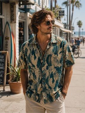 Cooke street- tropical casual button down.